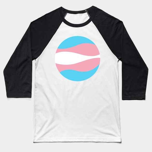 Trans Waves Circle Baseball T-Shirt by JustGottaDraw